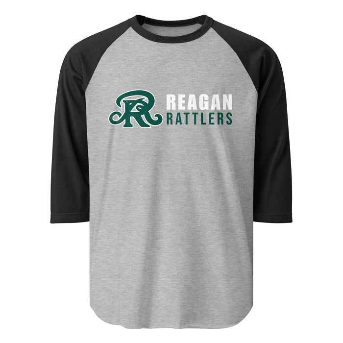 Reagan High School Rattlers Unisex 3/4 sleeve Raglan T-shirt 200