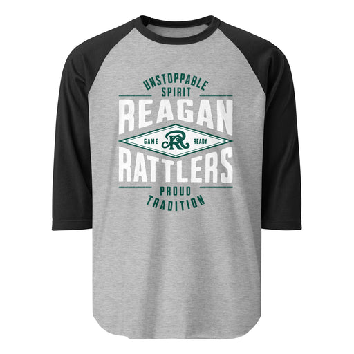 Reagan High School Rattlers Unisex 3/4 sleeve Raglan T-shirt 210