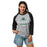 Woman wearing Reagan High School Rattlers Unisex 3/4 sleeve Raglan T-shirt 217