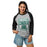 Woman wearing Reagan High School Rattlers Unisex 3/4 sleeve Raglan T-shirt 001