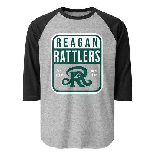Reagan High School Rattlers Unisex 3/4 sleeve Raglan T-shirt 001