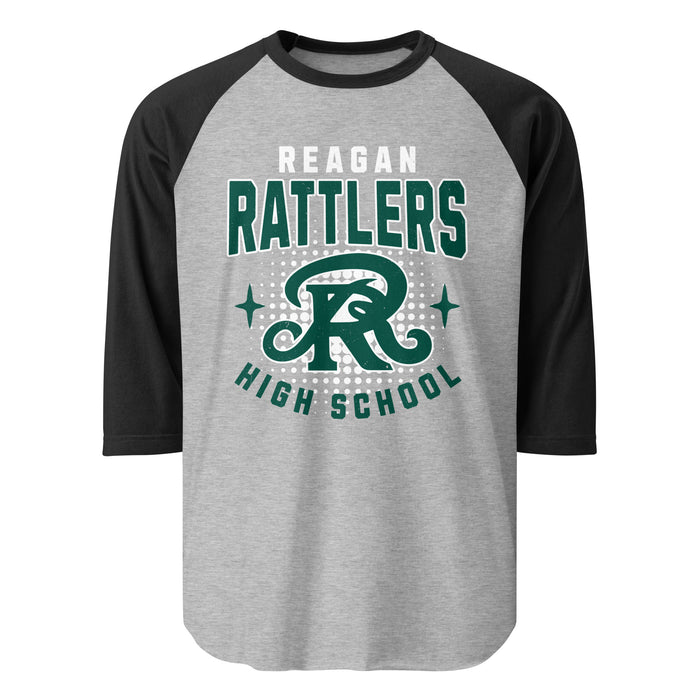 Reagan High School Rattlers Unisex 3/4 sleeve Raglan T-shirt 204