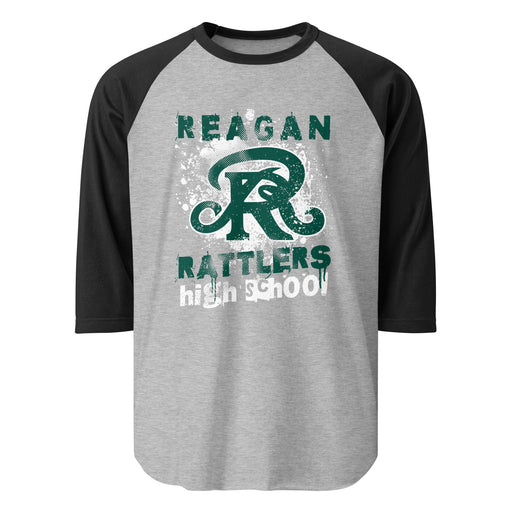 Reagan High School Rattlers Unisex 3/4 sleeve Raglan T-shirt 205