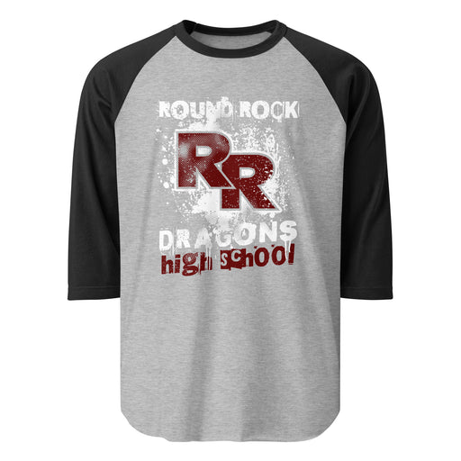 Round Rock High School Dragons Unisex 3/4 sleeve Raglan T-shirt 205