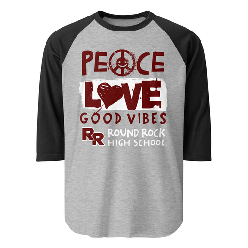 Round Rock High School Dragons Unisex 3/4 sleeve Raglan T-shirt 240