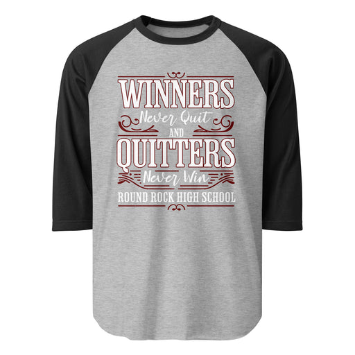 Round Rock High School Dragons Unisex 3/4 sleeve Raglan T-shirt 237