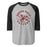 Round Rock High School Dragons Unisex 3/4 sleeve Raglan T-shirt 214