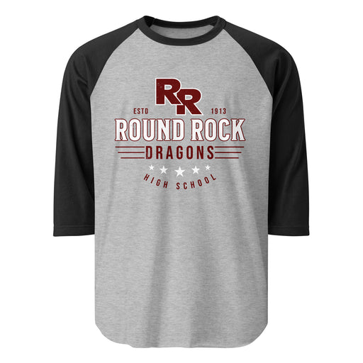 Round Rock High School Dragons Unisex 3/4 sleeve Raglan T-shirt 217