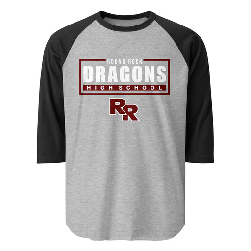 Round Rock High School Dragons Unisex 3/4 sleeve Raglan T-shirt 049