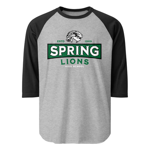 Spring High School Lions Unisex 3/4 Sleeve Raglan T-shirt 202