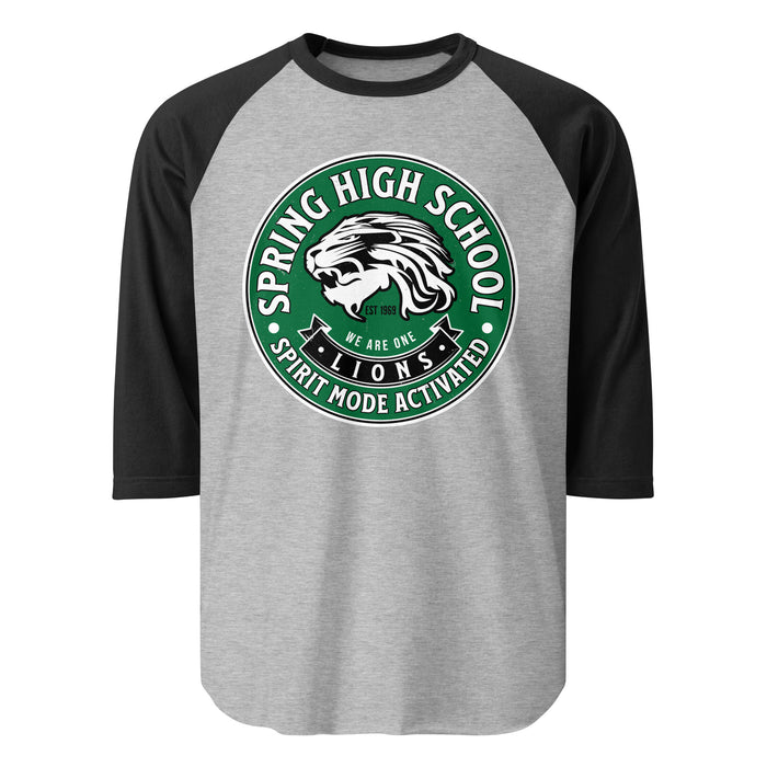 Spring High School Lions Unisex 3/4 Sleeve Raglan T-shirt 215A