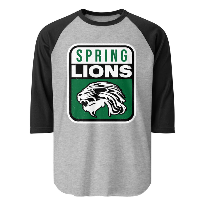 Spring High School Lions Unisex 3/4 Sleeve Raglan T-shirt 001A