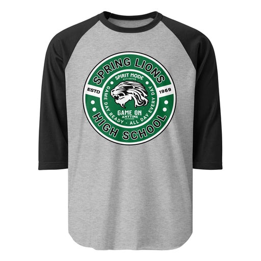 Spring High School Lions Unisex 3/4 Sleeve Raglan T-shirt 239A
