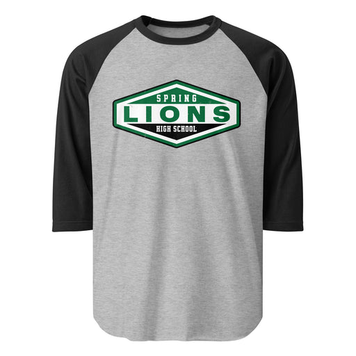 Spring High School Lions Unisex 3/4 Sleeve Raglan T-shirt 009A