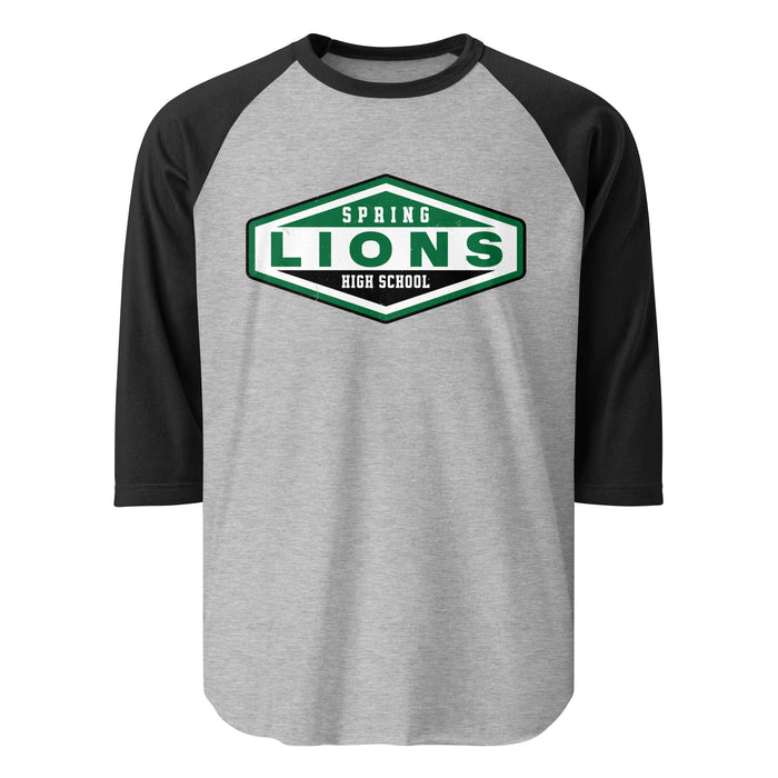 Spring High School Lions Unisex 3/4 Sleeve Raglan T-shirt 009A