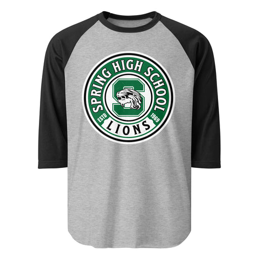 Spring High School Lions Unisex 3/4 Sleeve Raglan T-shirt 220A