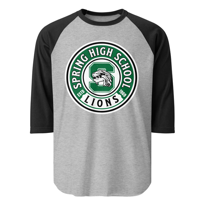 Spring High School Lions Unisex 3/4 Sleeve Raglan T-shirt 220A