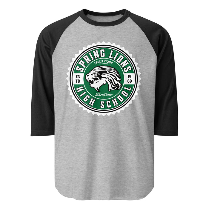Spring High School Lions Unisex 3/4 Sleeve Raglan T-shirt 203A