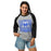 Woman wearing Taylor High School Mustangs Unisex 3/4 sleeve Raglan T-shirt 206