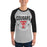 Man wearing Tomball High School Cougars Unisex 3/4 sleeve Raglan T-shirt 204