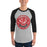 Man wearing Tomball High School Cougars Unisex 3/4 sleeve Raglan T-shirt 215
