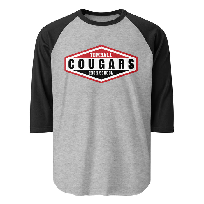 Tomball High School Cougars Unisex 3/4 sleeve Raglan T-shirt 009
