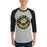 Man wearing Tomball West High School Tigers Unisex 3/4 sleeve Raglan T-shirt 215