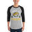 Man wearing Tomball West High School Tigers Unisex 3/4 sleeve Raglan T-shirt 208