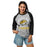 Young lady wearing Tomball West High School Tigers Unisex 3/4 sleeve Raglan T-shirt 208