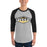 Man wearing Tomball West High School Tigers Unisex 3/4 sleeve Raglan T-shirt 009