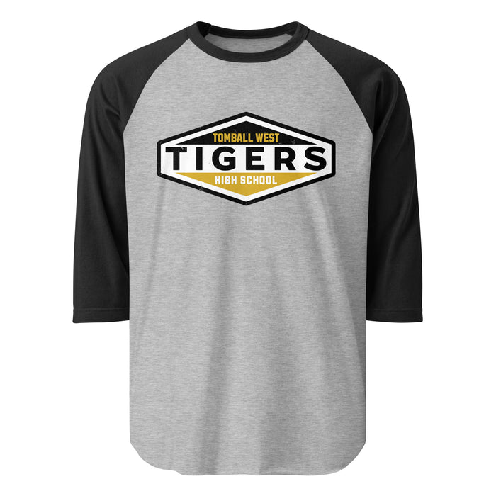Tomball West High School Tigers Unisex 3/4 sleeve Raglan T-shirt 009