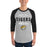 Man wearing Tomball West High School Tigers Unisex 3/4 sleeve Raglan T-shirt 034