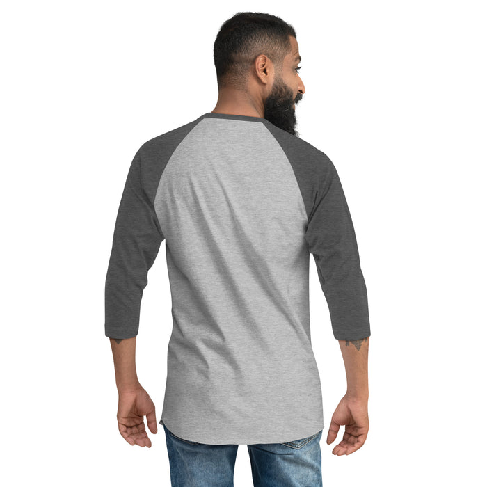 Back view of Lewisville High School Farmers Unisex 3/4 Sleeve Raglan T-shirt 230