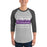 Man wearing a Klein Cain High School Hurricanes 3/4 Sleeve Raglan T-shirt 05