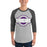 Man wearing a Klein Cain High School Hurricanes 3/4 Sleeve Raglan T-shirt 11