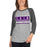 Woman wearing a Klein Cain High School Hurricanes Unisex 3/4 Sleeve Raglan T-shirt 35