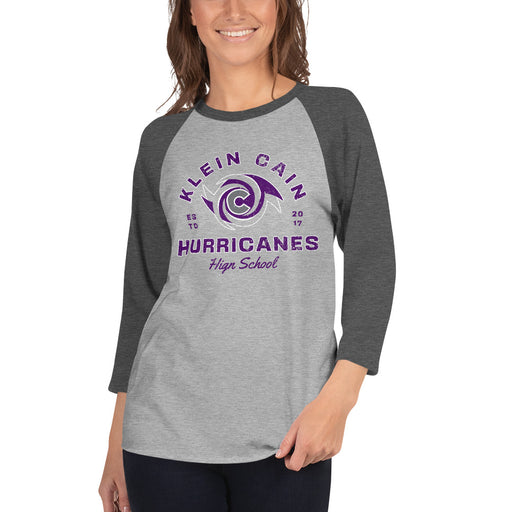 Klein Cain High School Hurricanes Unisex 3/4 Sleeve Raglan T-shirt 232