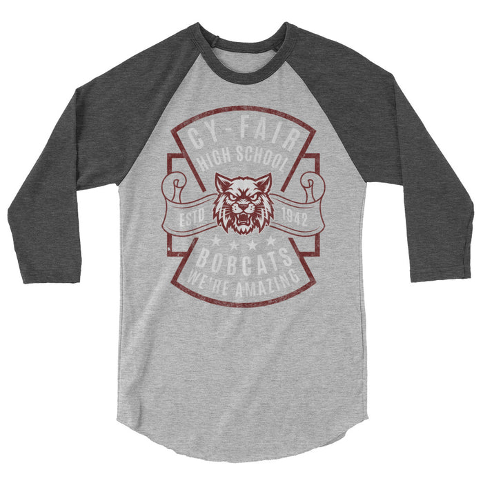 Cy-Fair High School Bobcats Unisex 3/4 sleeve Raglan T-shirt 207