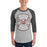 Man wearing Cy-Fair High School Bobcats Unisex 3/4 sleeve Raglan T-shirt 207