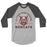 Cy-Fair High School Bobcats Unisex 3/4 sleeve Raglan T-shirt 208