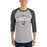 Man wearing Cy-Fair High School Bobcats Unisex 3/4 sleeve Raglan T-shirt 211