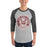 Man wearing Cy-Fair High School Bobcats Unisex 3/4 sleeve Raglan T-shirt 220