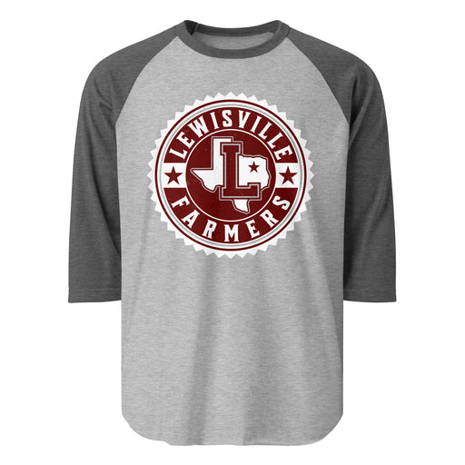 Lewisville High School Farmers Unisex 3/4 Sleeve Raglan T-shirt 203