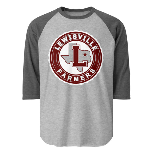 Lewisville High School Farmers Unisex 3/4 Sleeve Raglan T-shirt 216