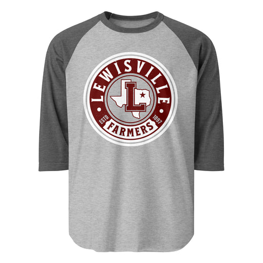 Lewisville High School Farmers Unisex 3/4 Sleeve Raglan T-shirt 220