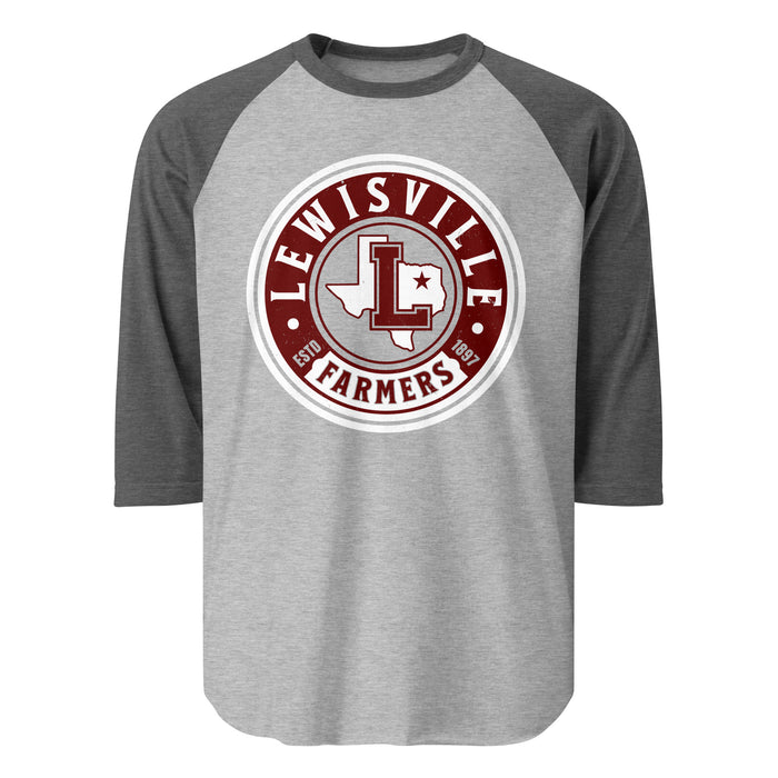 Lewisville High School Farmers Unisex 3/4 Sleeve Raglan T-shirt 220