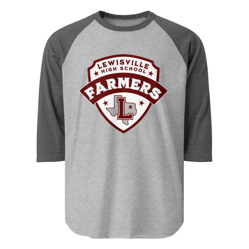 Lewisville High School Farmers Unisex 3/4 Sleeve Raglan T-shirt 221