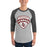 Man wearing Lewisville High School Farmers Unisex 3/4 Sleeve Raglan T-shirt 221