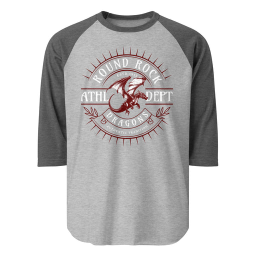 Round Rock High School Dragons Unisex 3/4 sleeve Raglan T-shirt 201