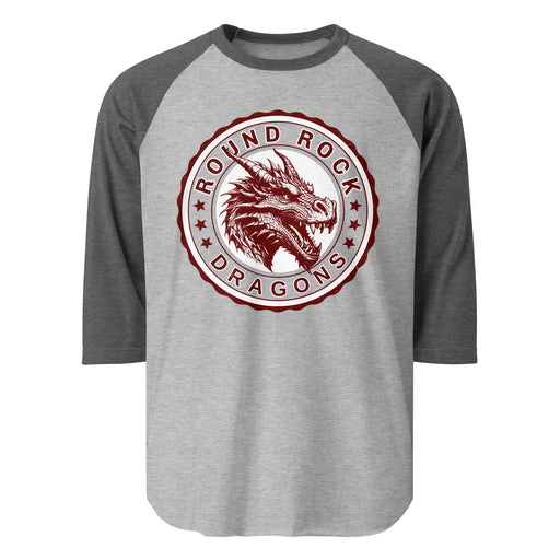 Round Rock High School Dragons Unisex 3/4 sleeve Raglan T-shirt 216